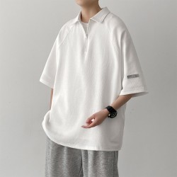 2023新款夏季短袖t恤男款宽松半袖学生美式潮简约男生polo衫体恤