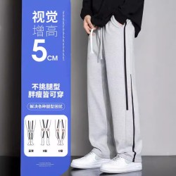 2023新款直筒休闲裤男士春秋冬季新款宽松潮流韩版卫裤百搭长裤子