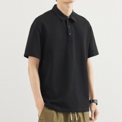 2023新款男士polo衫夏季纯色简约休闲上衣男装珠地棉有领短袖t恤