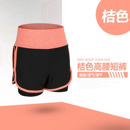 聚衣堂春夏阳离子短裤高腰紧身速干健身瑜伽健身短裤