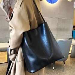 真皮 水桶包高级感小众 托特包女大容量 单肩斜挎包通勤2023新款