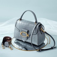 2024 new header cowhide elegant ladies shoulder bag fashion versatile temperament handbag styling bag