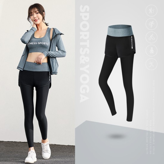 聚衣堂春秋两件套网红高腰显瘦跑步运动套装女瑜伽服女LOGO套装