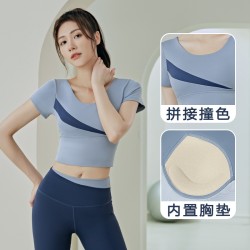 聚衣堂新款紧身速干提臀收腹裸感跑步健身蜜桃臀高腰运动女瑜伽服