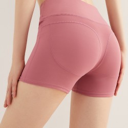 European and American peach yoga shorts, three-point slimming, high-waisted, tight-fitting bottoming fitness pants, sports tights for women