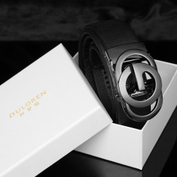 2024 new belt male leather simple business leather pants band fashion youth automatic buckle tide