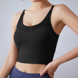 Jieyitang a piece of female high -strength shockproof breathable running fitness sports bra, yoga vest sports underwear