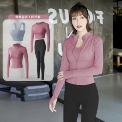 瑜伽服女春秋季紧身显瘦休闲时尚跑步提臀瑜伽裤健身运动套装