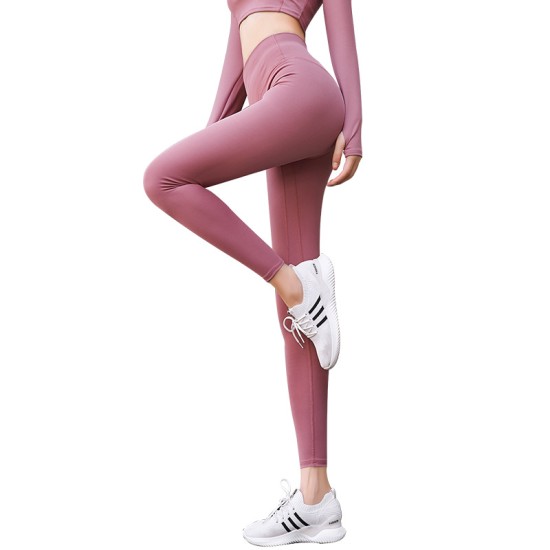 聚衣堂欧美瑜伽服女健身短袖高腰提臀蜜桃裤健身房跑步运动套装
