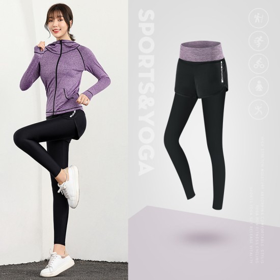 聚衣堂春秋两件套网红高腰显瘦跑步运动套装女瑜伽服女LOGO套装