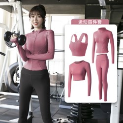Cross-border autumn and winter outer wear breathable women's tight peach butt running fitness hooded quick-drying long-sleeved yoga suit