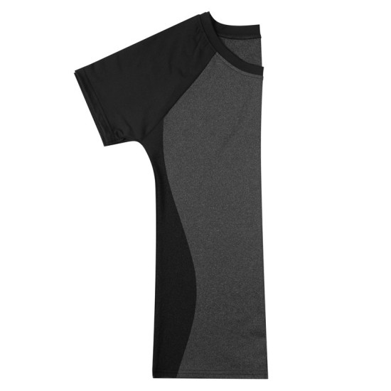 瑜伽服圆领短袖春速干衣运动服弧形吸汗修身上衣健身短袖批发