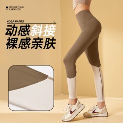 聚衣堂夏季防震紧身高弹提臀裸感跑步外穿训练运动健身瑜伽服套装