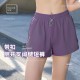 聚衣堂夏季外穿女防走光带扣松紧带口袋款健身跑步瑜伽运动短裤