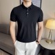 冰丝无痕polo衫男士短袖夏季2024新款衣服男款商务有领t恤衫