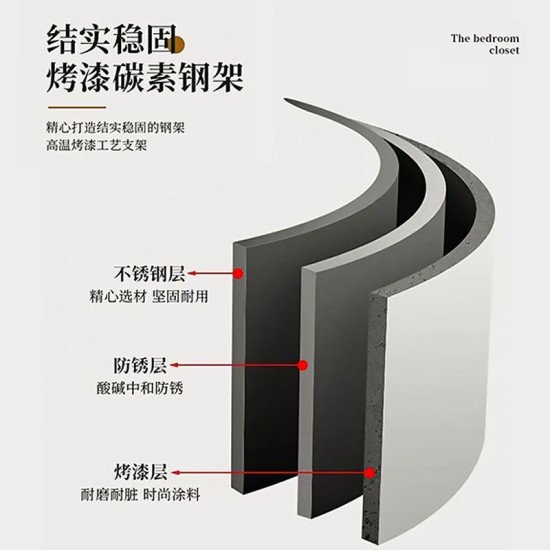 大容量网红多层收纳架步入一体卧室爆款家用简约衣柜衣帽架开放式