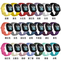 适用fitbit versa3硅胶表带sense官方同款运动表带现货批发