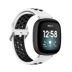 适用于fitbit versa3/4双色硅胶表带sense运动透气表带现货