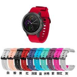 适用佳明vivoactive3 hr硅胶表带Garmin vivomove hr 黑扣运动