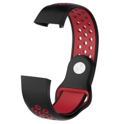 适用于fitbit charge3双色硅胶运动表带charge4透气款现货批发