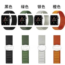 适用于苹果手表8高山尼龙表带apple watch尼龙编织圆环表带