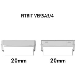 适用fitbit versa3/4金属连接器现货批发sense/sense2手表20mm接