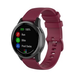 适用佳明vivoactive4/3硅胶表带Forerunner245/645小格纹表带