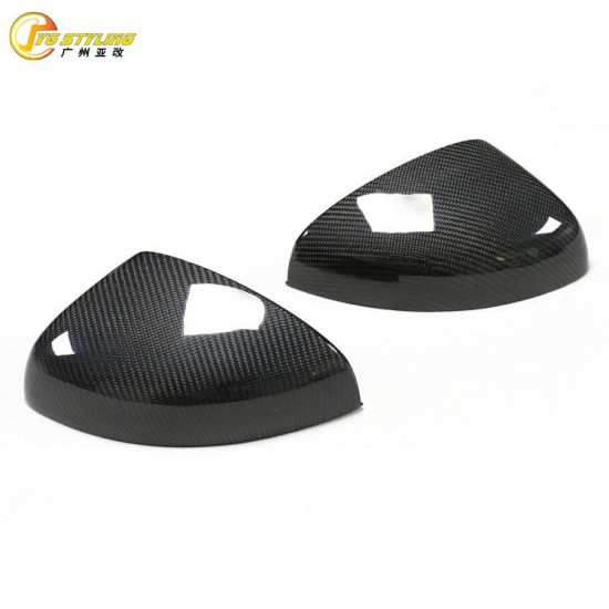 适用于奥迪A1S1碳纤维后视镜壳倒车壳 carbon fiber mirror cover