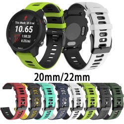 适用佳明vivoactive4手表forerunner245/645双色20/22mm硅胶表带