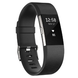 Fitbit charge2表带小方格硅胶替换腕带现货供应官方款