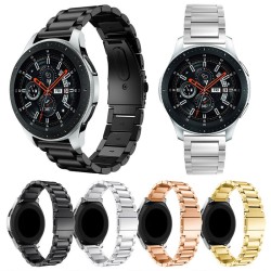 适用三星Galaxy watch3表带三珠表带S2/S3/Sport不锈钢表带现货