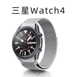 适用三星galaxy watch5/4米兰磁吸表带三珠钢带专用接口现货批发