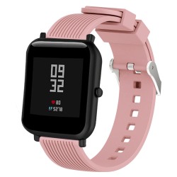 适用华米amazfit bip竖纹硅胶表带米动青春1S运动表带20mm工厂直