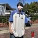 撞色polo衫短袖男美式复古重磅t恤夏季新款ins潮牌高街五分袖上衣